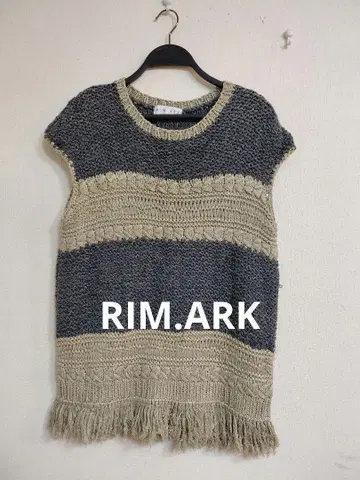 RIM.ARK 림아크 니트 베스트 손뜨개질 코튼