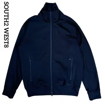 사우스 투 웨이스트 에이트 charcoal 트랙 자켓 네이비