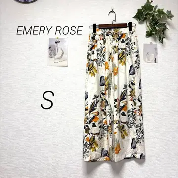 10410 EMERY ROSE 꽃무늬 와이드 팬츠 S 올 패턴 캐주얼
