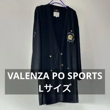 VALENZA PO SPORTS 40 자수 포켓 부착 블랙 가디건