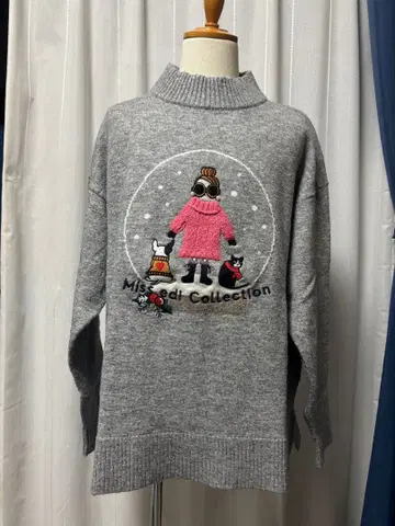 Missedi Collection 그레이 니트 스웨터