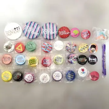 back number 캔뱃지 키링 러버 밴드