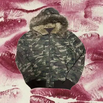 comme ca ism Y2K 카모 패턴 퍼 자켓 N2B