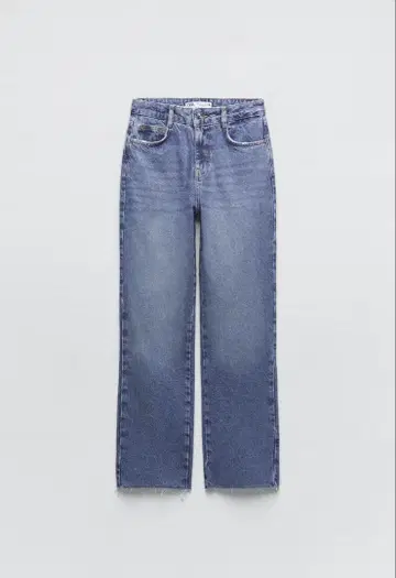 zara 하이라이즈 스트레이트 데님 38