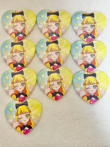 비밀의 아이프리 하트형 캔뱃지 이가라시 쥬리아 10개