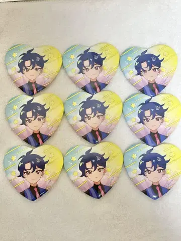 비밀의 아이프리 하트형 캔뱃지 나나우라 스바루 9개