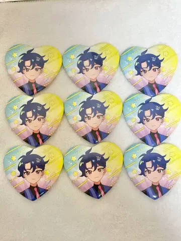 비밀의 아이프리 하트형 캔뱃지 나나우라 스바루 9개