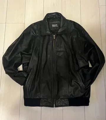 DURANTE 천연 가죽 쇼트 레더 재킷 블랙