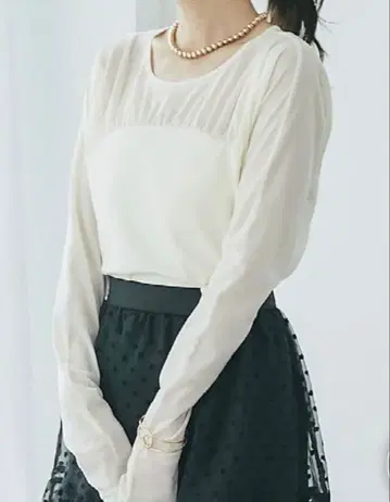 러브티크 본봉 뷔스티에풍 시어 도킹 티셔츠