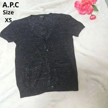 [ 오샤레 A.P.C ] 블랙 라메 믹스 가디건 사이즈 XS