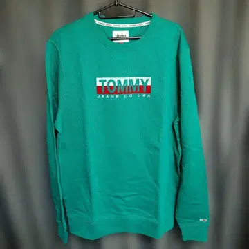 TOMMY JEANS 터콰이즈 크루넥 트레이닝복