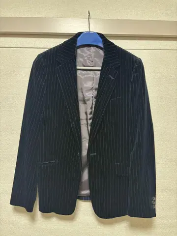 BLUE LABEL 네이비 스트라이프 테일러드 자켓 M