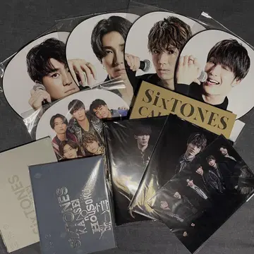 sixtones 부채 달력 클리어 파일 팜플렛 묶음 판매