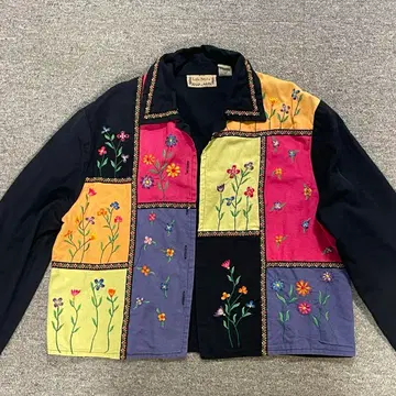 레어 빈티지 꽃무늬 자수 자켓 가디건 00s 90s 모리걸 그런지