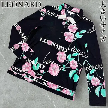 새상품급 빅 사이즈 leonard 꽃무늬 피케 셔츠