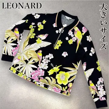 새상품급 빅 사이즈 leonard 새 무늬 피케 셔츠