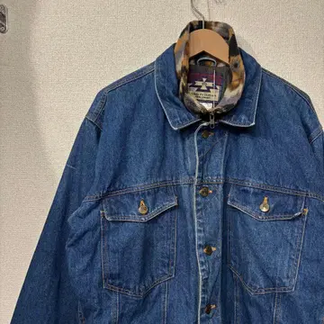 미국 빈티지 의류 데님 자켓 플리스 블루종 M 2928