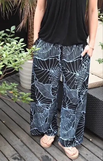 쿠레이하와이 New 와이드 팬츠 트리플 리프