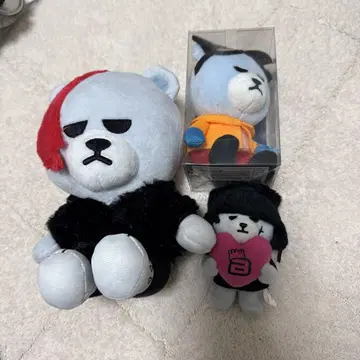곰 봉제 인형과 파우치 세트