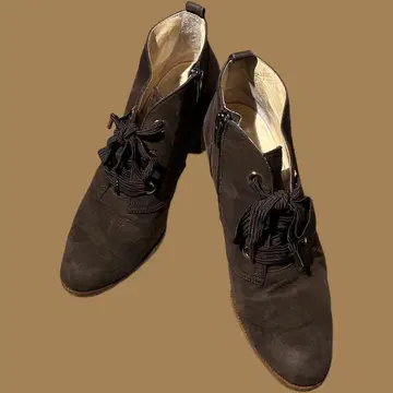 긴자 긴자 요시노야 FRESCA 일본제 브라운 스웨이드 앵클부츠 24