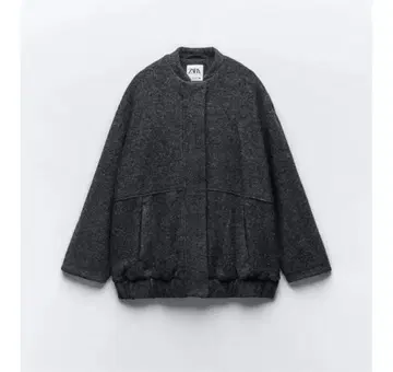 ZARA 오버 사이즈 울 블렌드 봄버 자켓 S