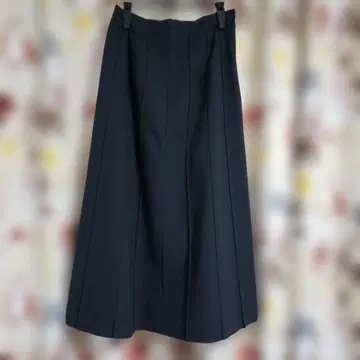 PINORE 플리츠풍 블랙 롱 스커트 사이즈 S