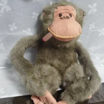 레트로 교수형 오랑우탄 원숭이 봉제 인형