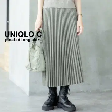 유니클로 UNIQLO C 플리츠 롱 스커트 새상품