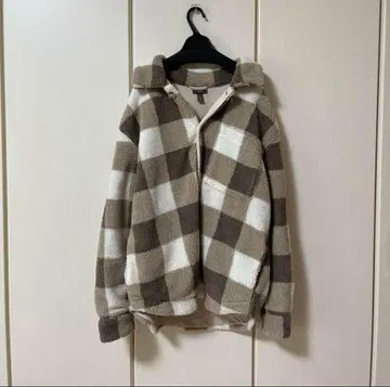 보아 자켓 H&M 체크 남성용 플리스 자켓 L