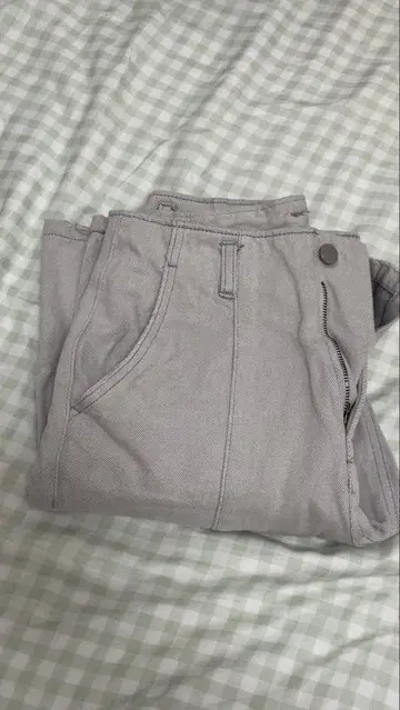그레이 플레어 데님 팬츠