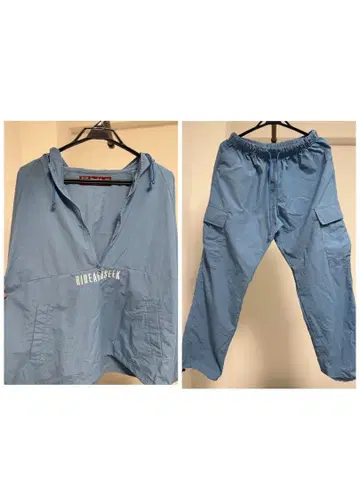 HideandSeek 나일론 아노락 후드티 카고 셋업