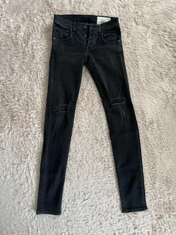 Rag&Bone 블랙 스키니 데님 데미지 가공