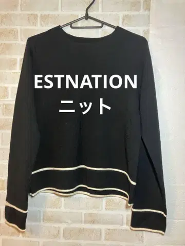 ESTNATION 숏 기장 니트 38 사이즈 블랙