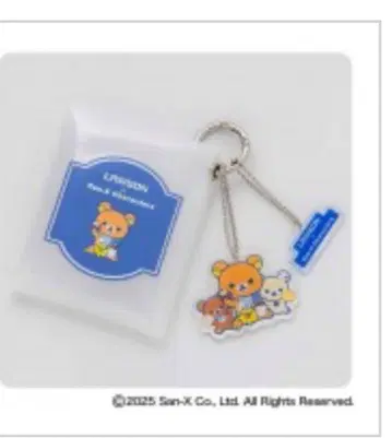 [로손 x 산엑스 캐릭터즈] 참 포함 클리어 파우치 리락쿠마