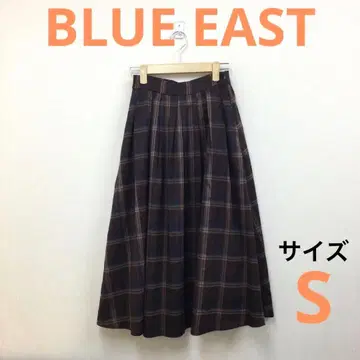 BLUE EAST 블루이스트 여성용 플레어 스커트 체크 무늬 브라운 S