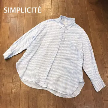 SIMPLICITE 린넨 100% 긴팔 셔츠
