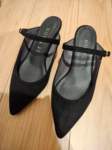 [ LE TALON ] 4.5cm 스트랩 뮬 블랙 S 사이즈