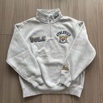 UCLA 하프 지퍼 맨투맨 그레이