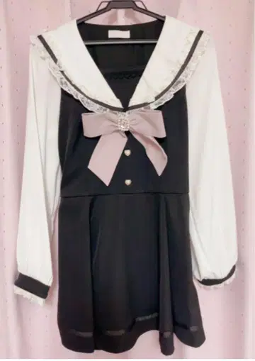 LIZ LISA 세일러 카라 셋업 블랙 세일러 카라 셋업 긴팔