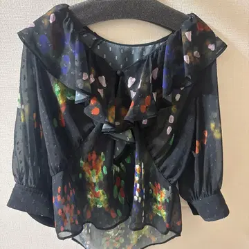 Ameri MEDI DECALCOMANIA CHIFFON BLOUSE