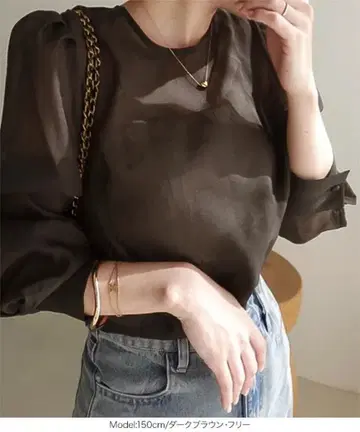 yuri.님 콜라보 전후 2way 시어 블라우스