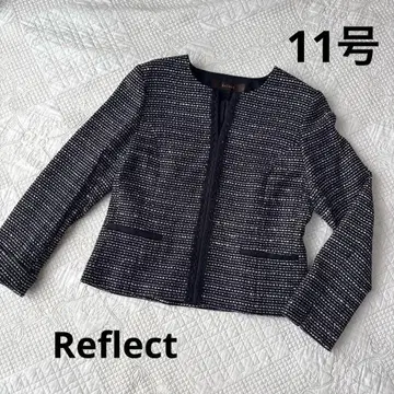 Reflect 11호 트위드 노카라 자켓 여성용 리플렉트