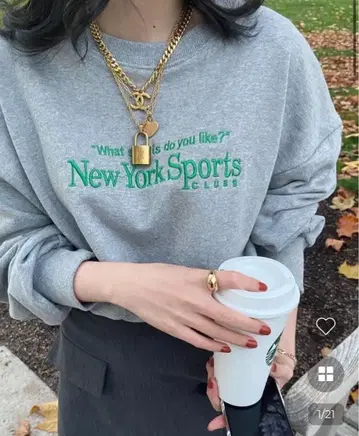 nugu newyork sports sweatshirt 그레이 맨투맨
