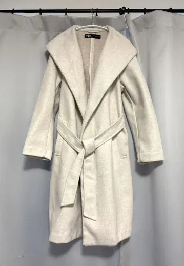 ZARA 후드 벨트 소프트 롱 코트