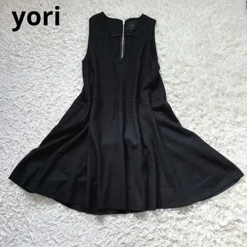 요리 플레어 원피스 블랙