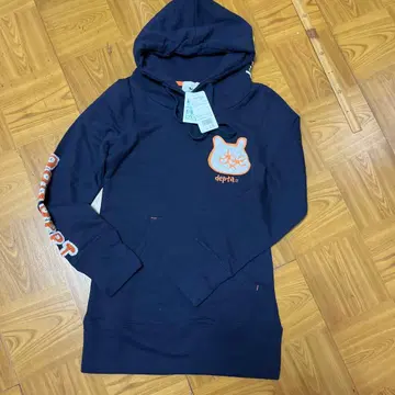 DOG DEPT 후드 부착 후드티 S 네이비
