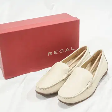 박스 포함 미사용품 REGAL 리갈 가죽 모카신 23cm 아이보리