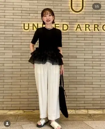 새상품급 유나이티드 애로우즈 이지 팬츠 화이트 36
