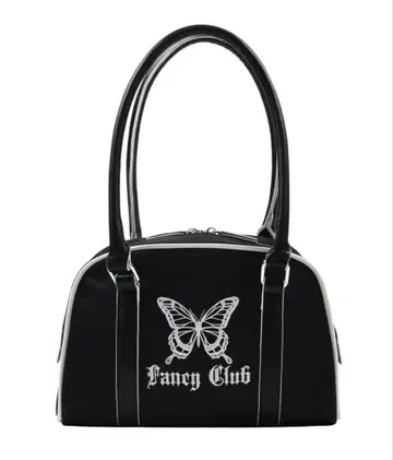 Fancy Club 나비 자수 블랙 핸드백