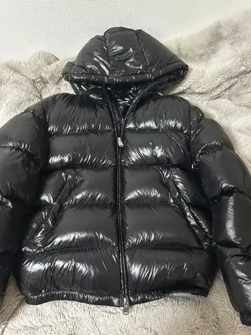 자라 후드 부착 다운 자켓 M 블랙